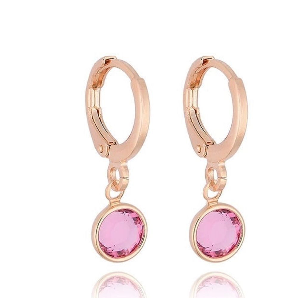 Swarovski authentic crystals gold18kg Rose & White Rhodium plated earrings